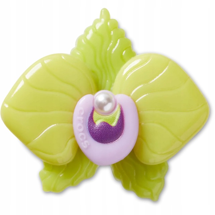 Crocs, Accesoriu incaltaminte Jibbitz, Meta Jelly Yellow Floral, Multicolor