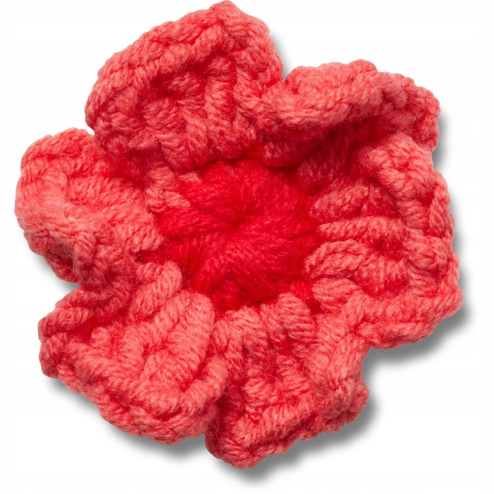 Crocs, Accesoriu incaltaminte Jibbitz, Pink Crochet Flower, Multicolor