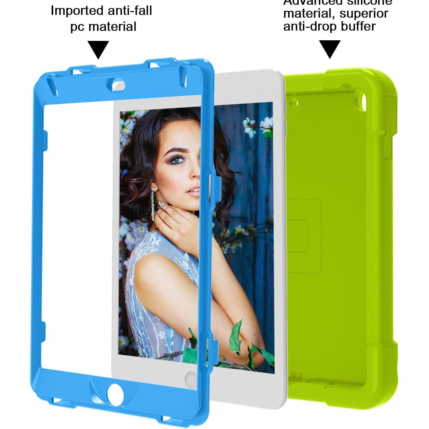 Husa Sigloo pentru iPad Mini 4/5 (2015/2019), 7.9" –Protectie Antisoc, Suport Reglabil, Design Usor, Verde