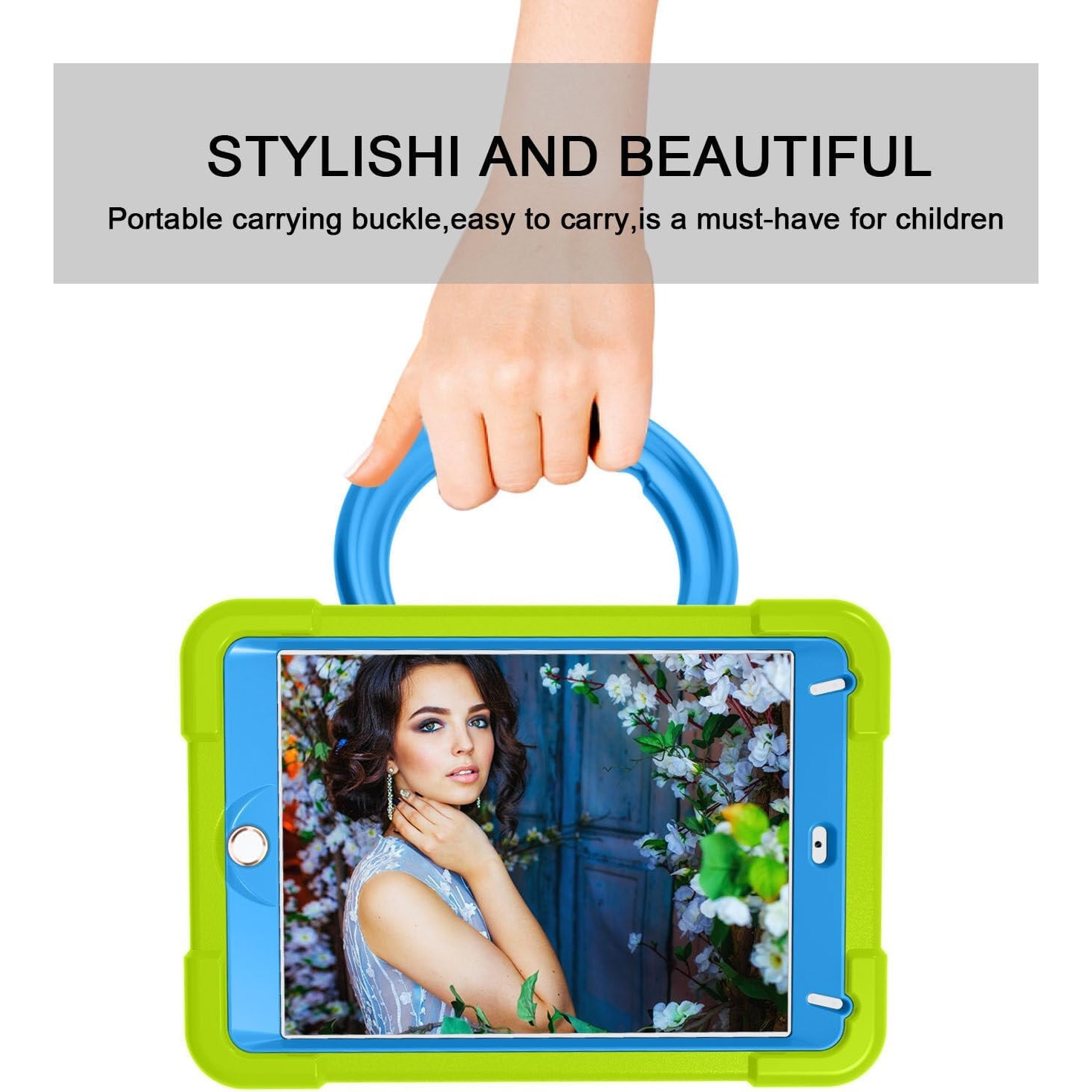 Husa Sigloo pentru iPad Mini 4/5 (2015/2019), 7.9" –Protectie Antisoc, Suport Reglabil, Design Usor, Verde