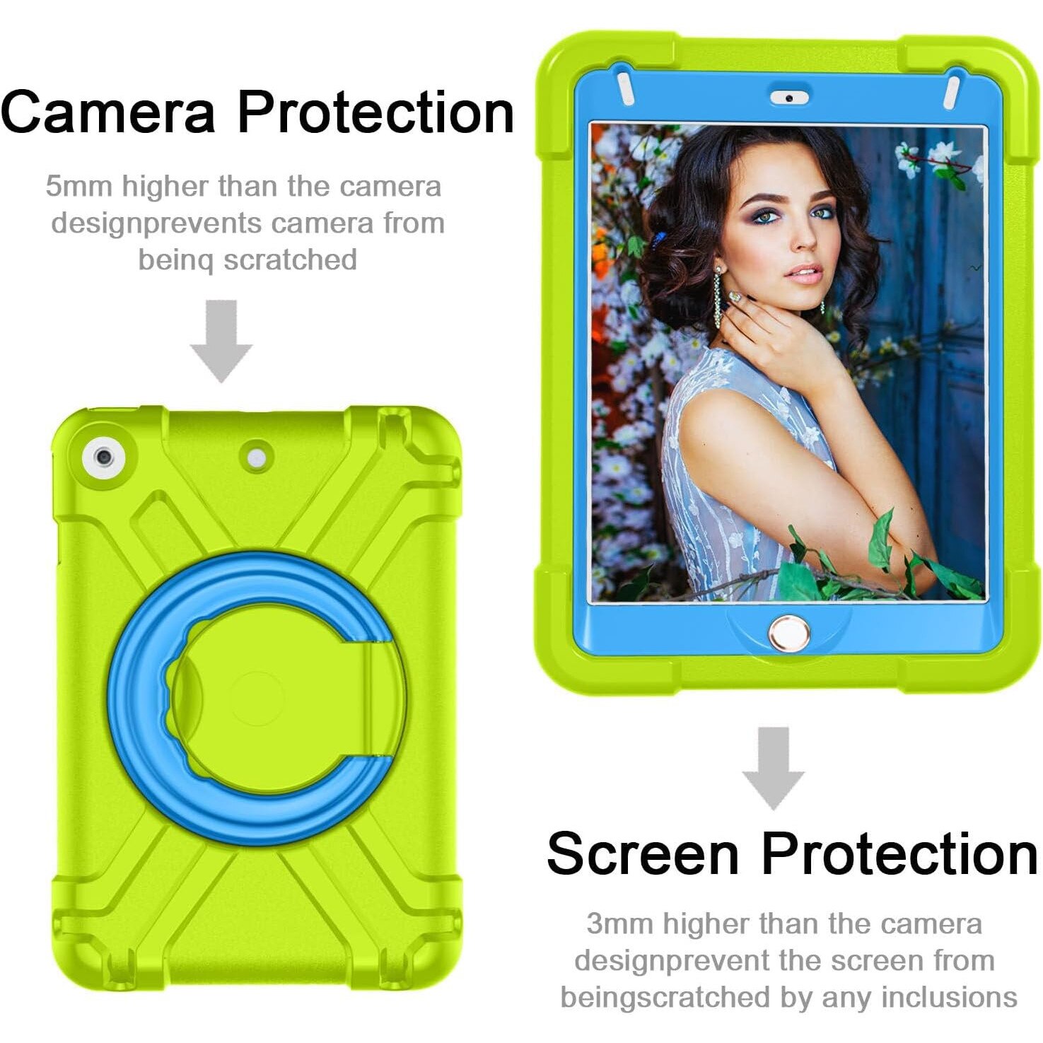 Husa Sigloo pentru iPad Mini 4/5 (2015/2019), 7.9" –Protectie Antisoc, Suport Reglabil, Design Usor, Verde