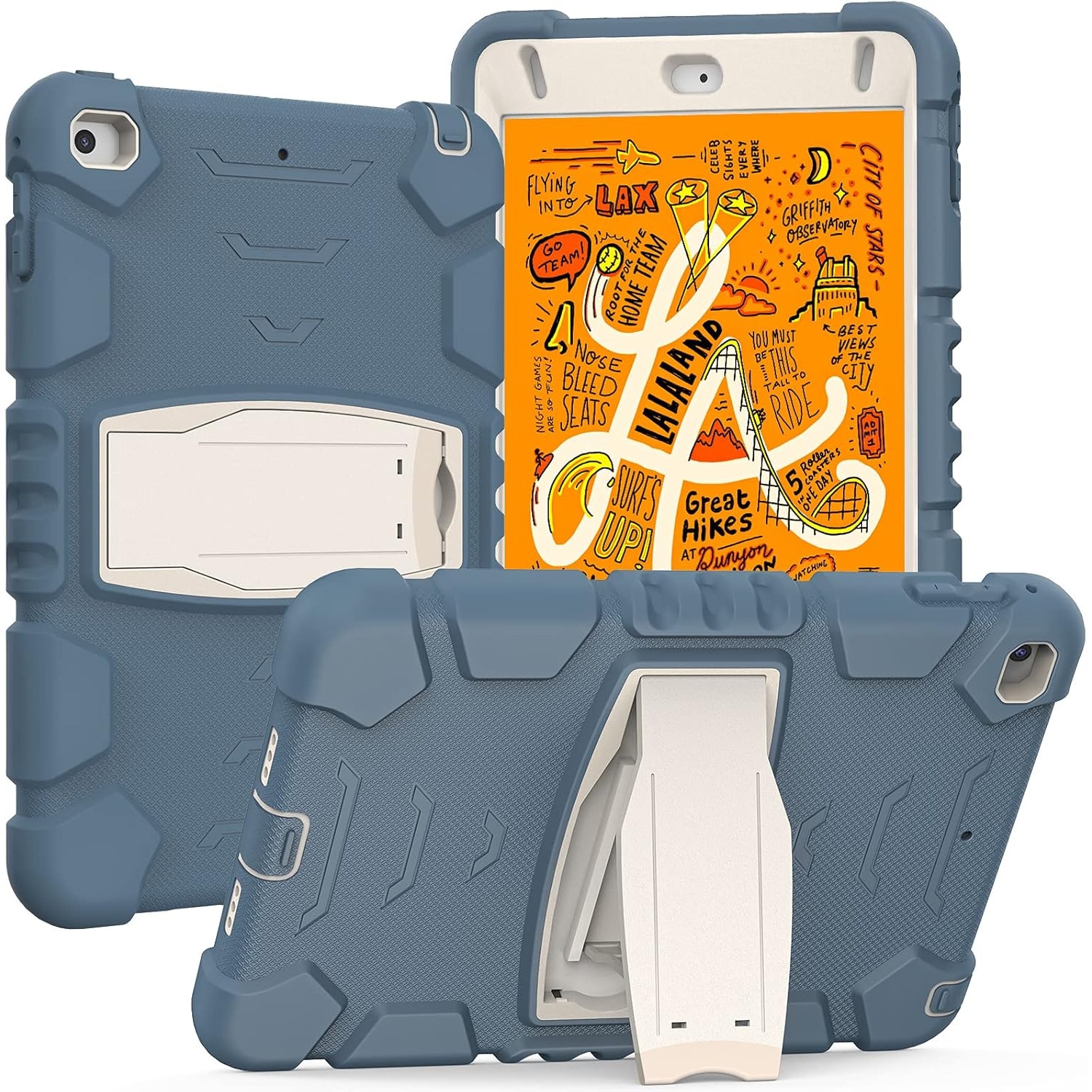 Husa Sigloo pentru iPad Mini 4/5 (2015/2019), 7.9" –Protectie Antisoc, Suport Reglabil, Gri