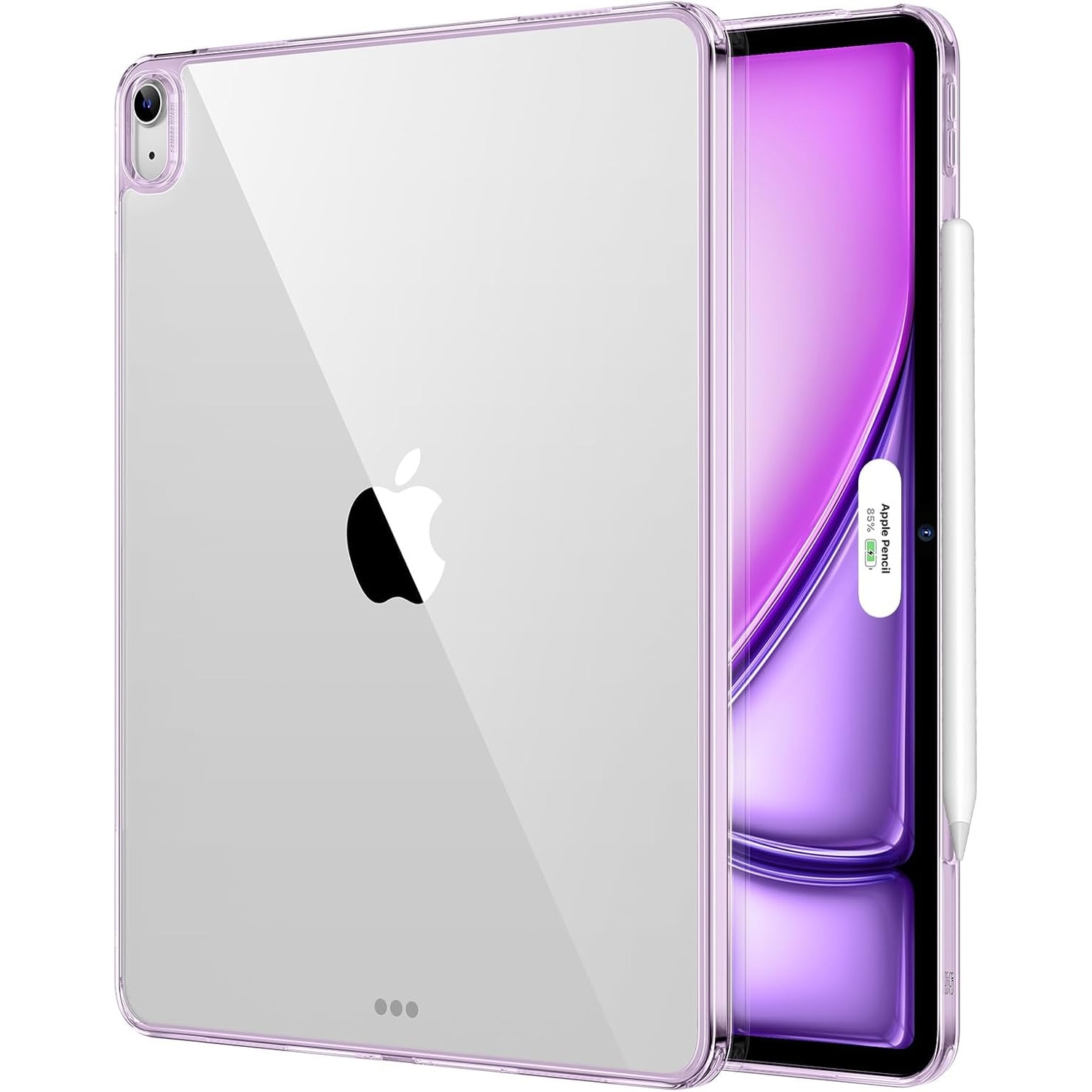 Husa ESR compatibila iPad Air 13 Inch (2025/2024), protectie Shock & Drop, suport magnetic/wireless charging Apple Pencil Pro, Pencil (USB-C), Clear Purple
