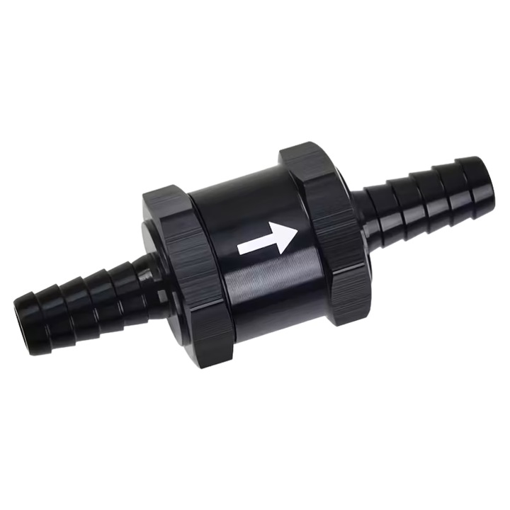 Supapa de sens pentru lichide, ulei, apa, combustibil, 24x10 mm, 3/8" - neagra