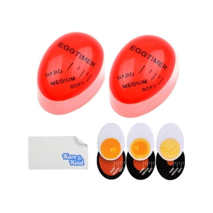 Set 2 Ustensile de Masurat pentru Oua cu Indicator de Schimbare a Culorii Beijiyi