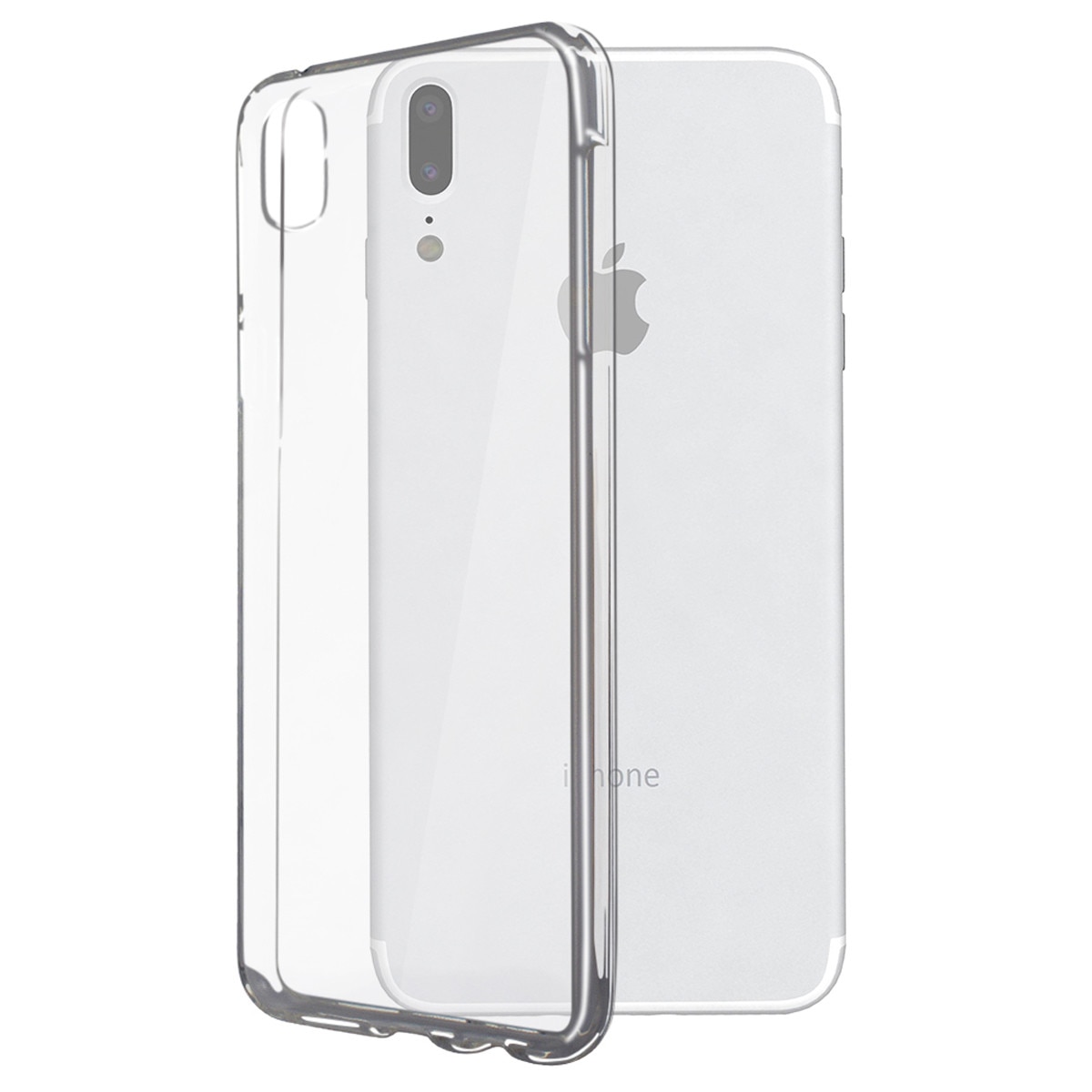 Capac de protectie din TPU transparent 0.8 mm pentru Apple iPhone X