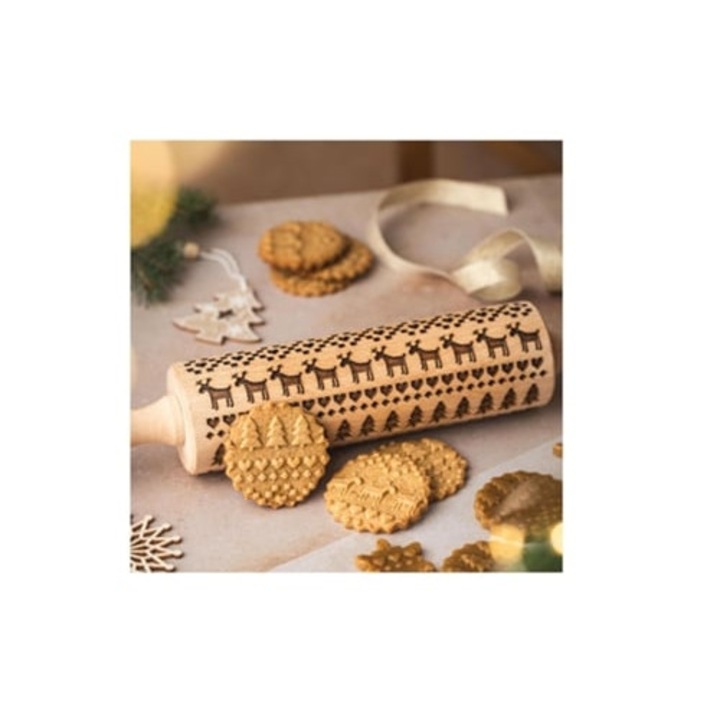 Точилка със скандинавски коледен модел, Beijiyi, размери 40x6см