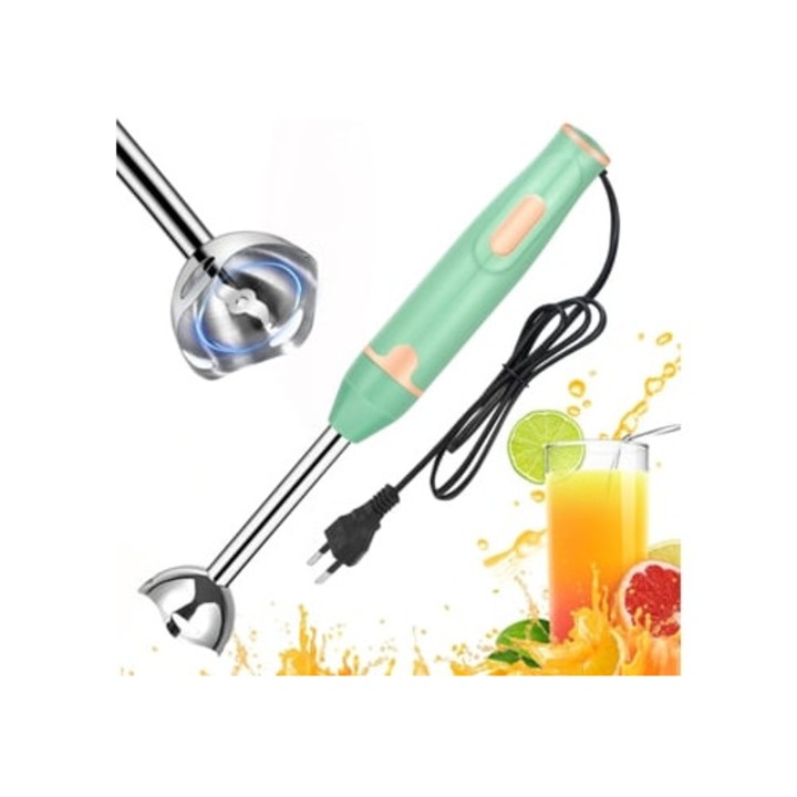Blender de mana, 1000w, multifunctional, inox, verde