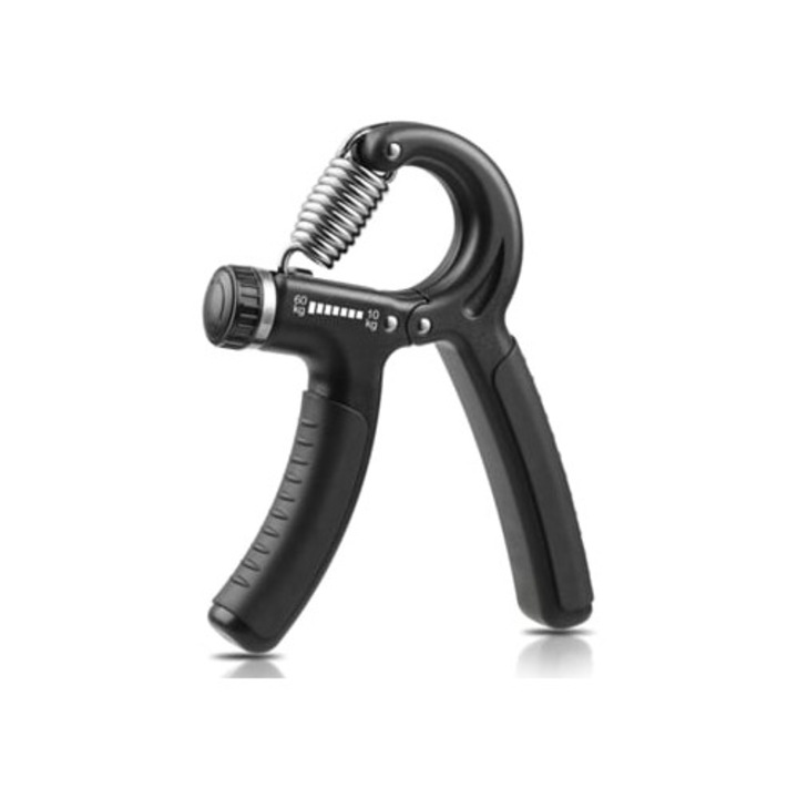 Extensor manual, fortificator antebrat, rezistenta ajustabila 22-132 lb, negru