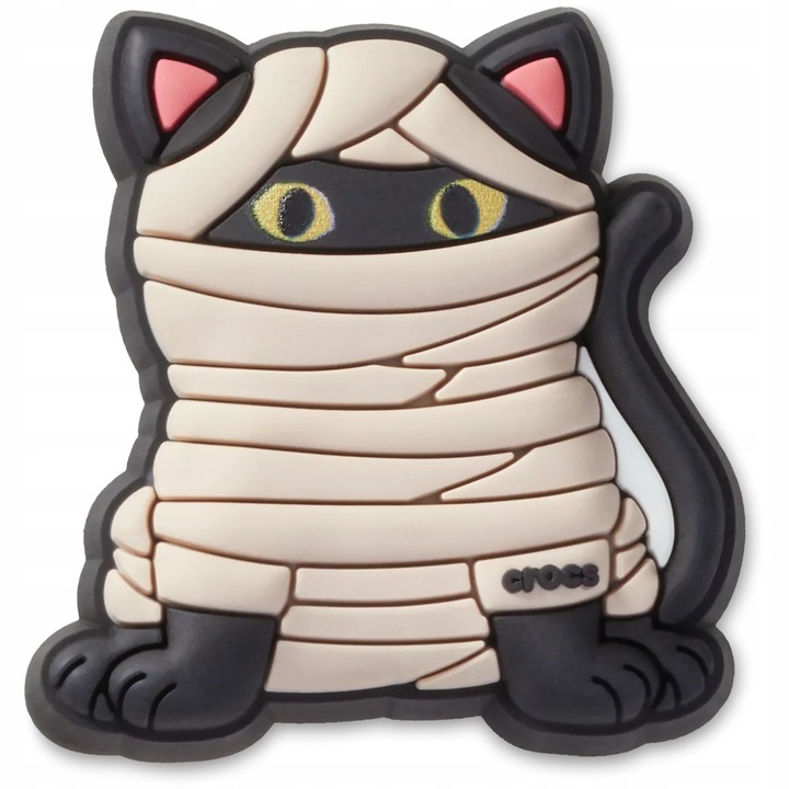 Crocs, Accesoriu incaltaminte Jibbitz, Black Cat Mummy, Multicolor
