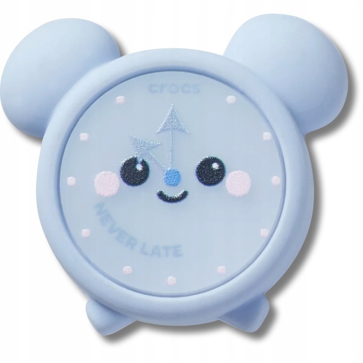 Crocs, Jibbitz cipő kiegészítő, Never Late Clock, Többszínű
