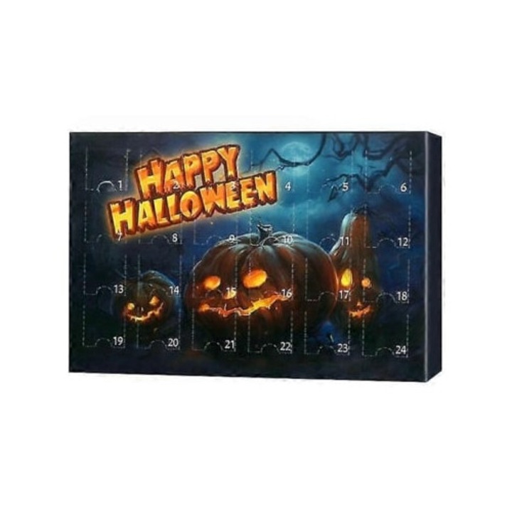 Calendar de Advent Halloween 2025, 24 piese, cutie surpriza Aquaforge, jucarii interactive copii
