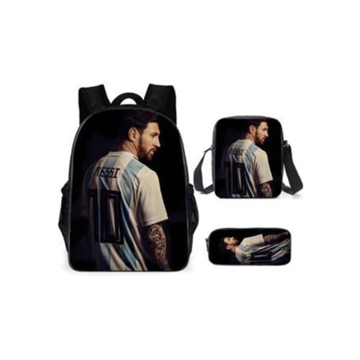 Lionel Messi iskolatáska, 3 darabos szett, kicsi, Aquaforge