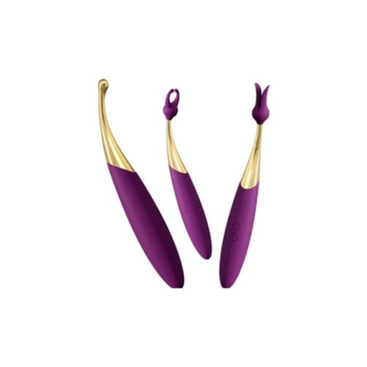 Klíriszvibrátor, lila, G-pont stimuláció, anális és mellbimbó stimuláció