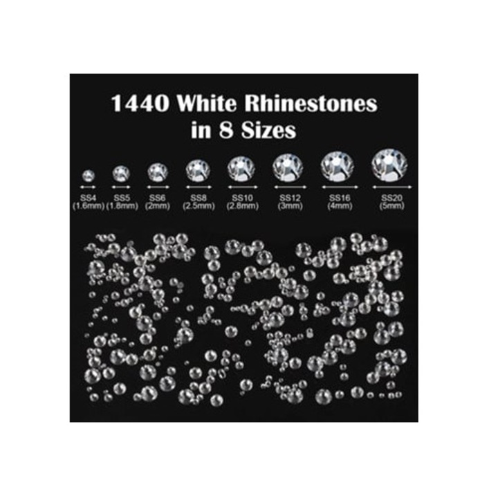 Strasuri clare premium, fara plumb, fara lipire, cu spate plat, material din sticla