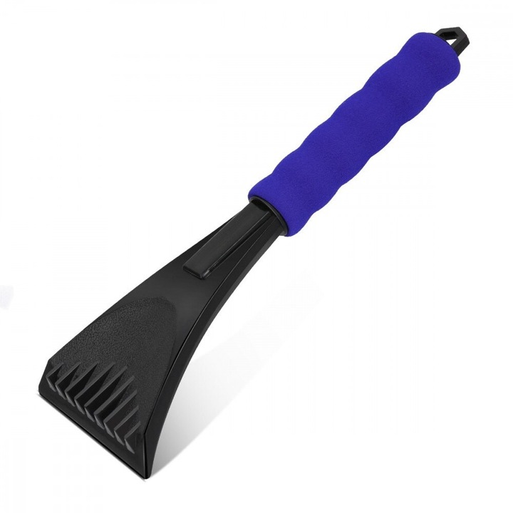 Racleta rezistenta pentru deszapezire, VisZone, Razuitoare gheata, 2 in 1, Maner ergonomic din spuma EVA, Multifunctionala, Albastru