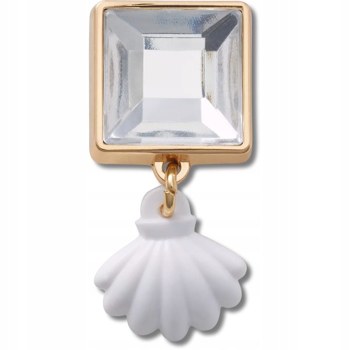 Crocs, Accesoriu incaltaminte Jibbitz, Silver Seashell Dangle, Multicolor