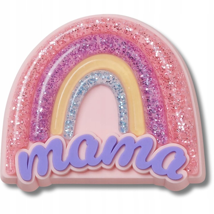 Crocs, Accesoriu incaltaminte Jibbitz, Squish Mama Rainbow, Multicolor