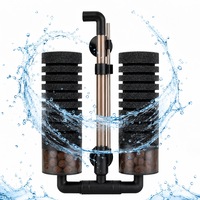 Filtru Intern pentru Acvariu, Sofia CONCEPT®, Material ABS, cu Ventuza Fixa, Bile Ceramice, Folosit pentru Oxigenare Sporita si Functionare Ultra-Silentioasa, potrivit pentru Acvariu de 57 pana la 208 Litri（M）, Negru