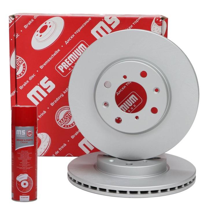 Féktárcsa szett 2 darab Master-Sport Germany szellőztetett 252x40mm, bevonatos, Opel Agila, Suzuki Splash