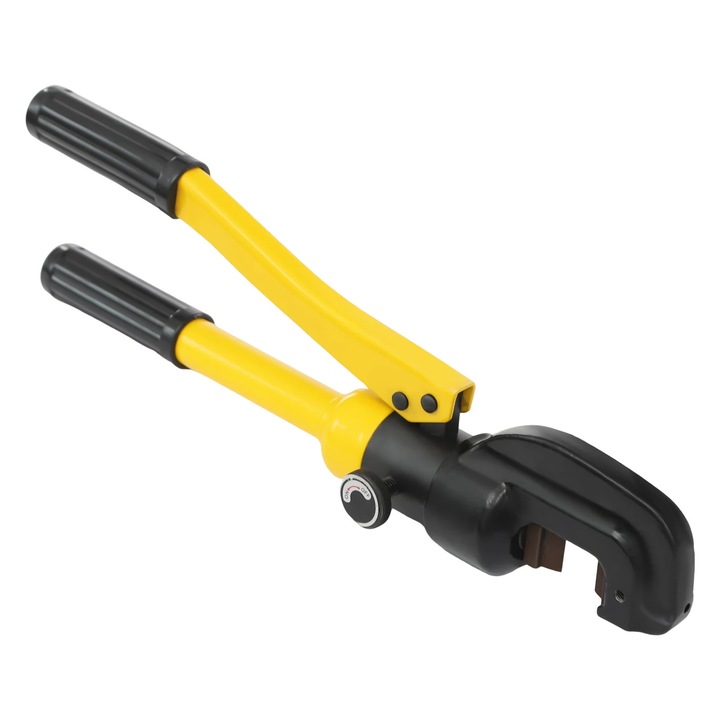 Cleste hidraulic manual de taiat fise, 8T, pentru taierea metalelor 4-16mm, portabil, cu cutie pentru unelte, pentru fitil, garduri, lanturi, culoare galbena