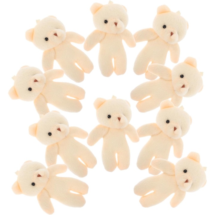 Set 12 Figurine Decorative Ursulet Mini, 11 cm, Bej
