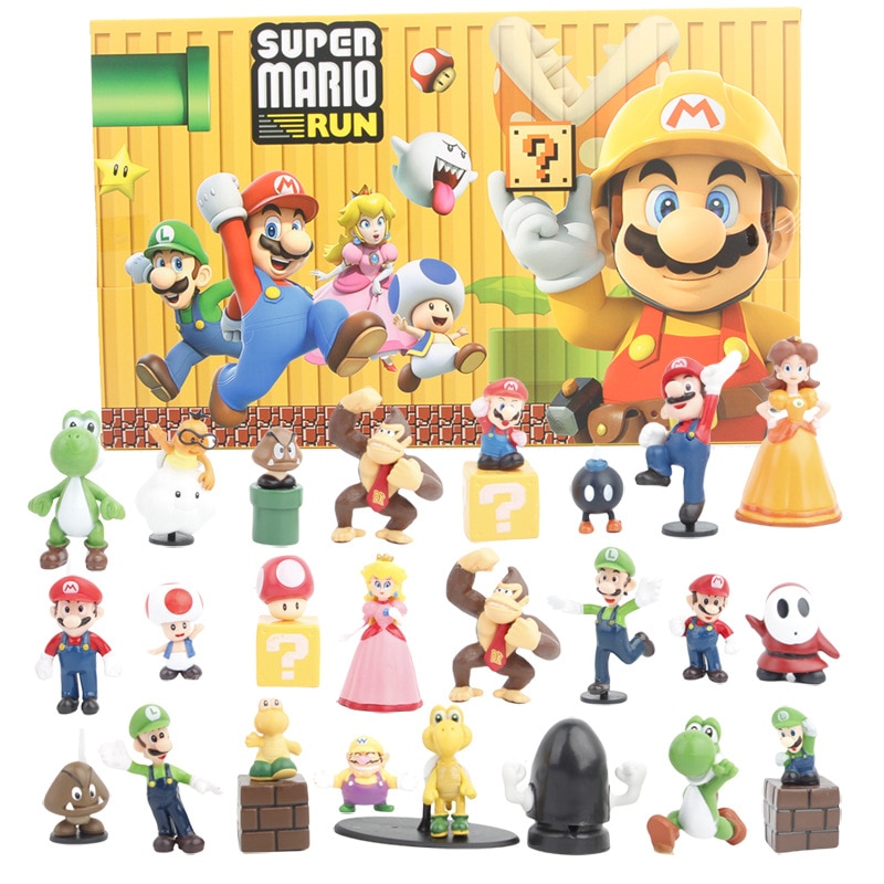 Calendar de Advent cu papusa, 24 zile, cadou surpriza, Mario, 7-14 ani ...