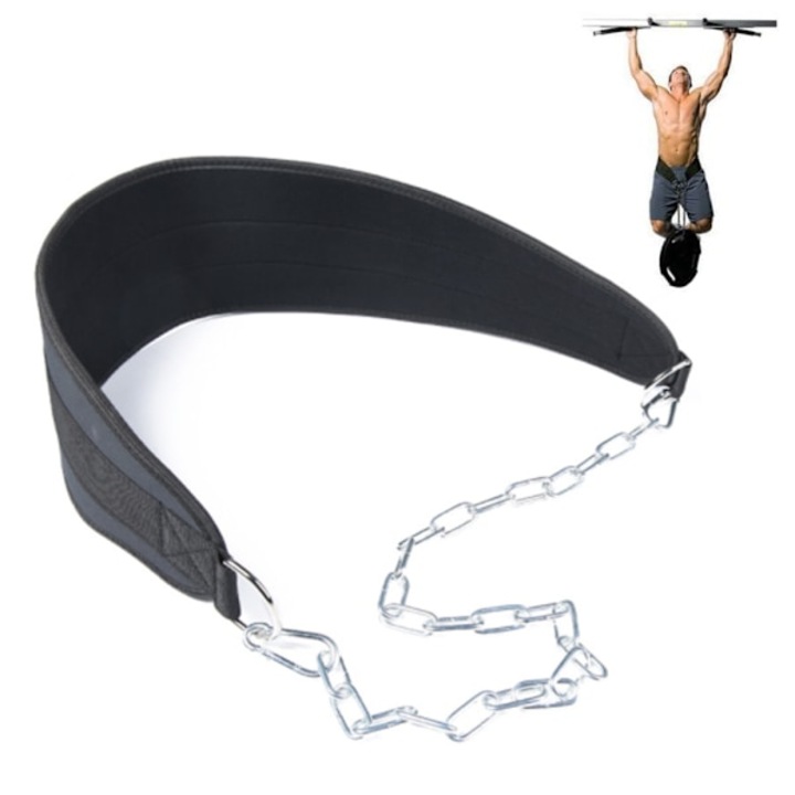 Centura de greutate pentru tractiuni, lungime 89cm, neagra, set 1 buc.