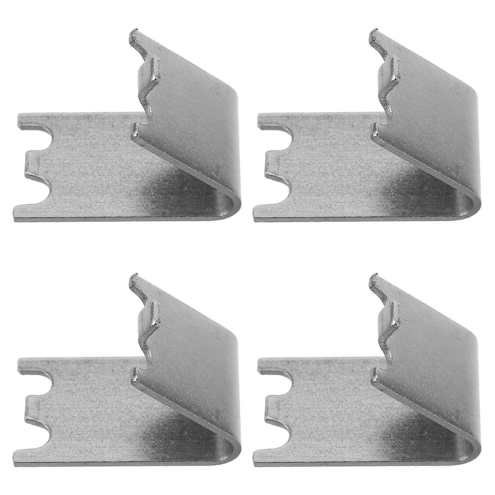 Set 4 cleme suport raft frigider, inox, 3.90x3.00x1.80cm, argintii