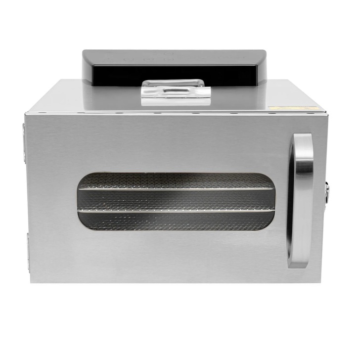 Deshidrator alimente si uscator, LT-28 aparat, Cu 6 tavi, Putere 400 W, Temperatura 30–85 °C, Temporizator 0, 5–24 h, Inox 201, Stecher UE 220 V, Argintiu