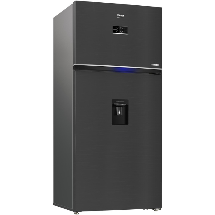 Frigider cu doua usi Beko RDNE650E40DZXBRN1, 630 l, Everfresh+, AeroFlow, Compresor ProSmart Inverter, Dozator apa, Clasa E, H 187,7 cm, Dark Inox