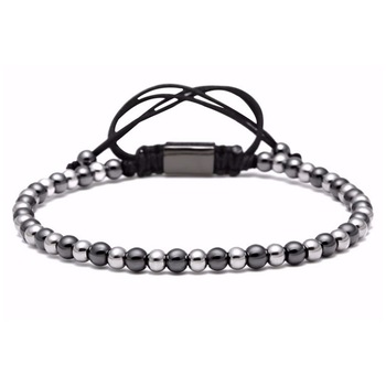 Bratara Brooks BlackSilver Beads Bratara Brooks BlackSilver Beads