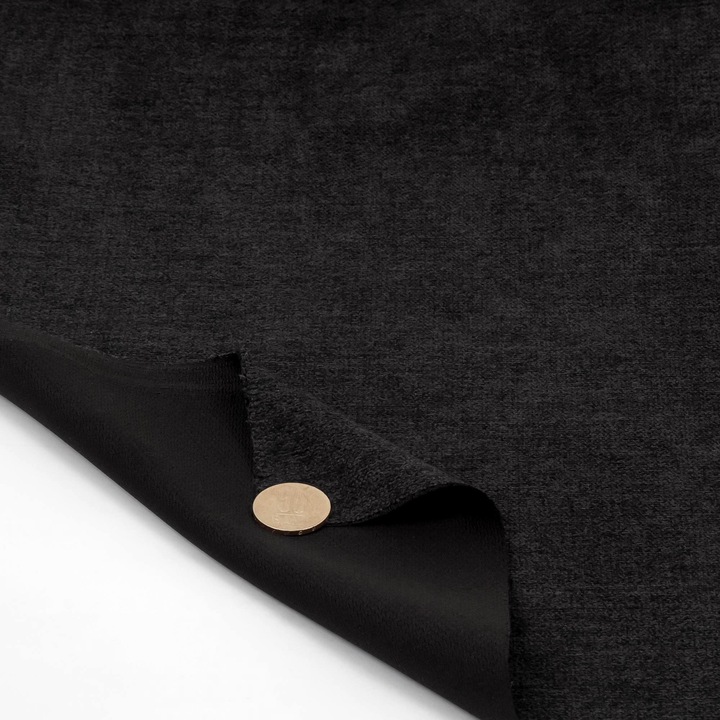 Stofă tapițerie K6, Depozitul de Scaune, negru, 300g/mp, 142cm