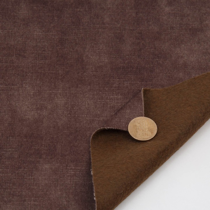 Stofa tapiterie P05, catifea maro, 340 g/mp