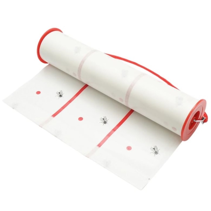 Banda adeziva insecte, Capcana adeziva cu lipici pentru muste, tantari, Latime 25cm, Lungime 10 metri