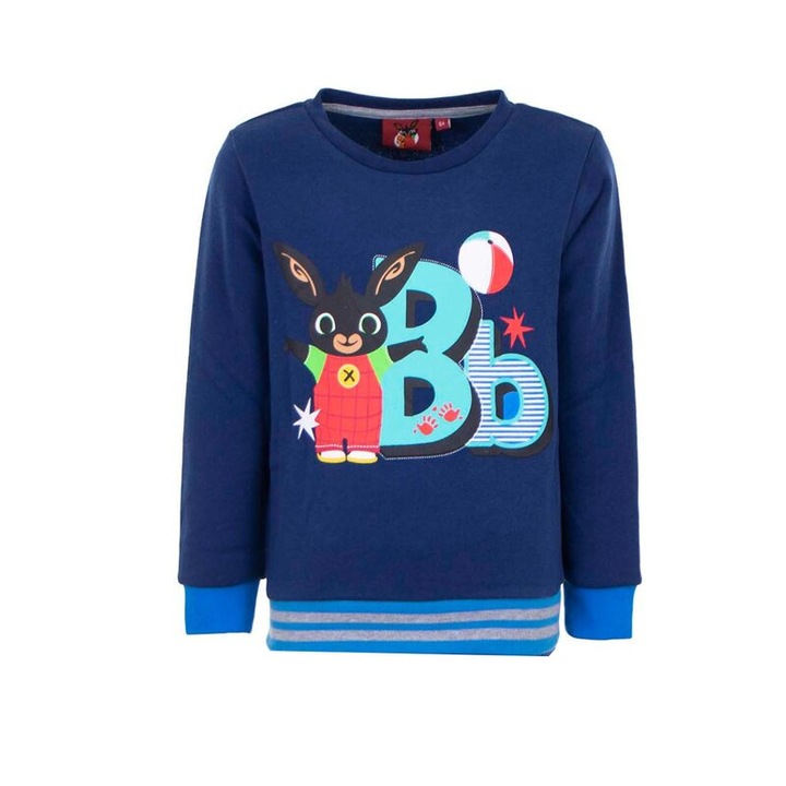 Bluza groasa, maneca lunga, BB Bing, bleumarin