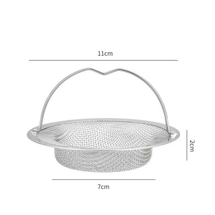 Stainless Steel Sink Strainer – Filtru Universal pentru Chiuveta de Bucatarie, Design Creativ, Capac Rezistent la Miros