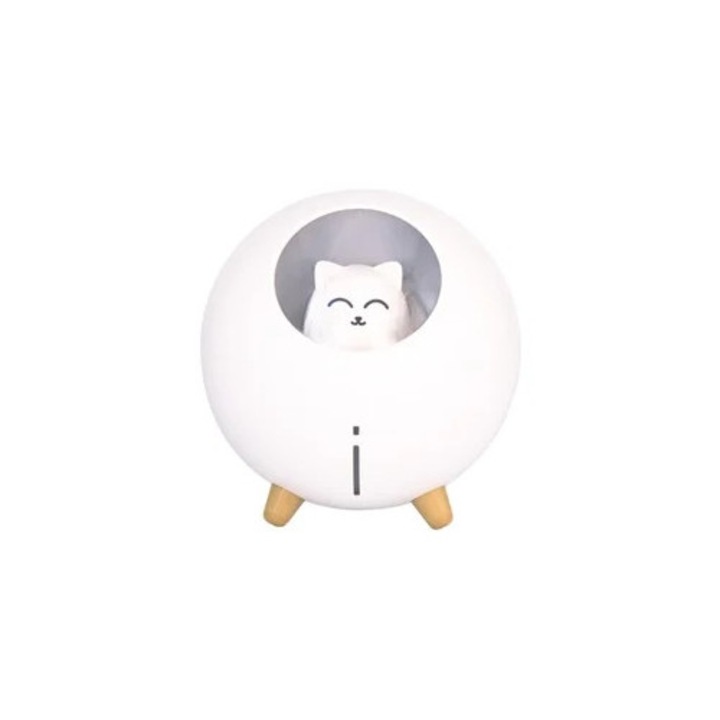 Párásító 220ml Planet Cat ultrahangos, aromaterápiás, hideg pára, szett