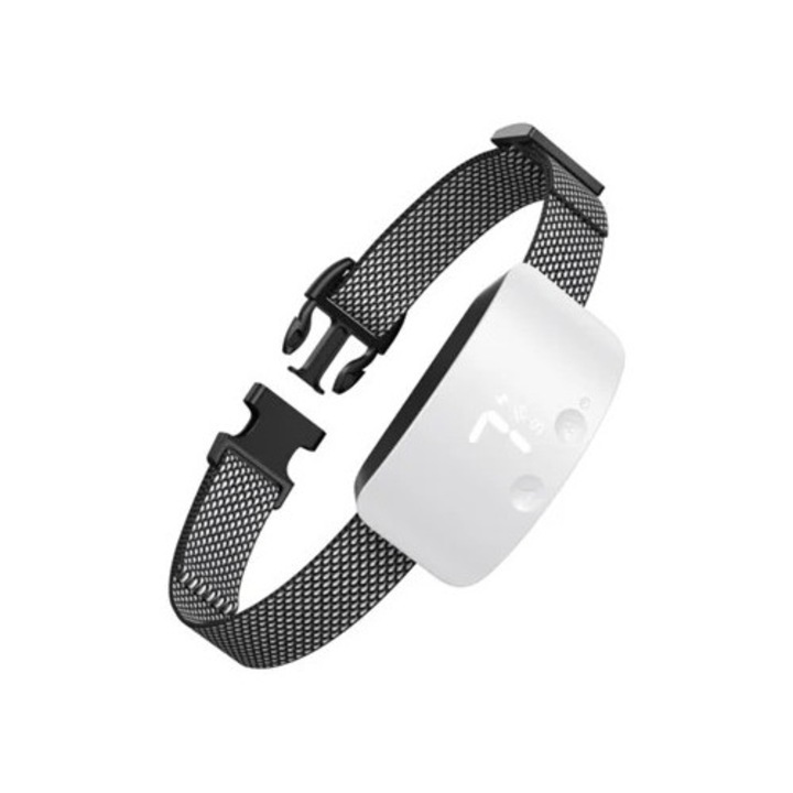 Zgarda electronica de antrenament, 7 semnale sonore ajustabile, alb