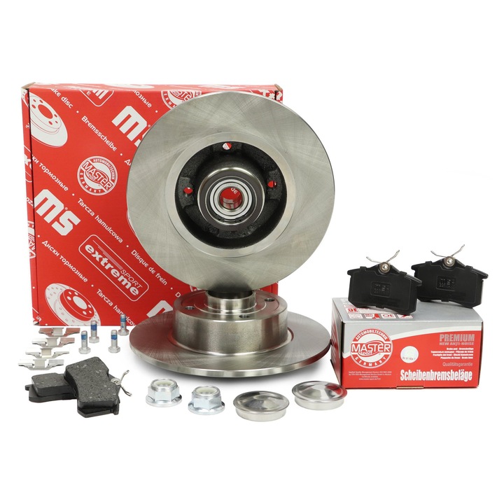 Fékbetét és féktárcsa készlet, Master-Sport, 240x80, Renault Clio III-hoz