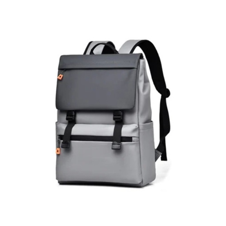Többfunkciós laptop hátizsák, vízálló, nagy kapacitású, szürke