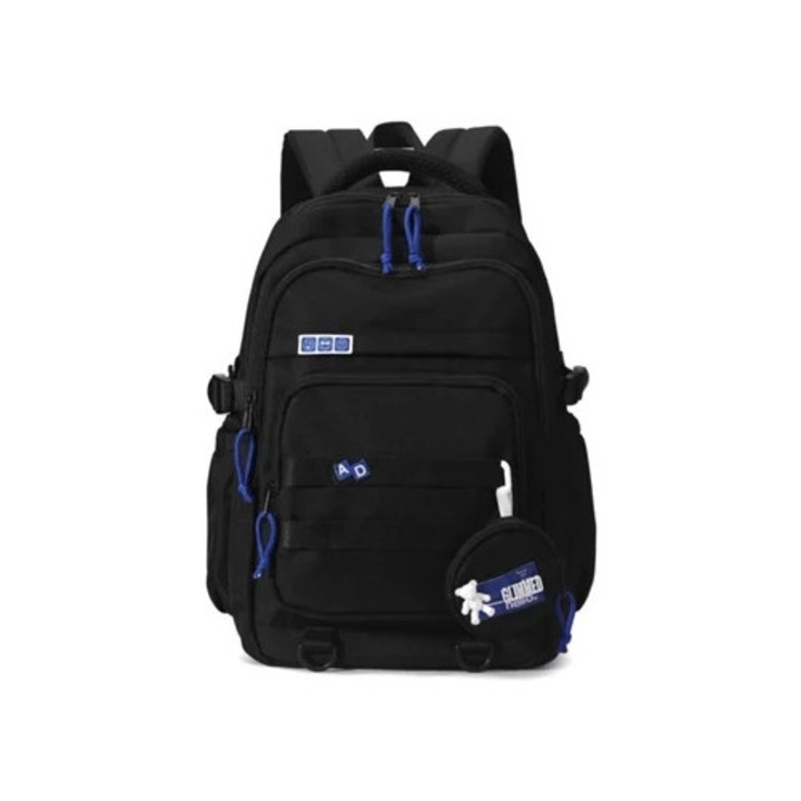 Hátizsák, nagy kapacitású, fekete