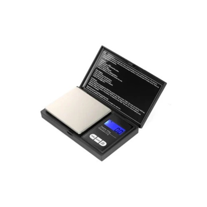 Cantar electronic portabil 1000g, 0,1g, 7 unitati, cu iluminare, pentru bijuterii