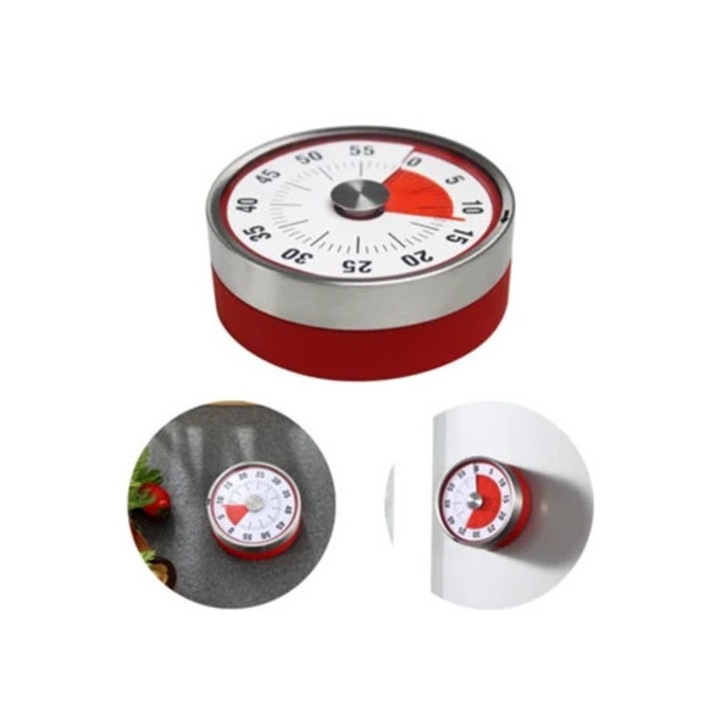 Ceas de numarare inversa cu cronometru vizual rotund, 3x15x60 minute, ustensile de masurat de bucatarie