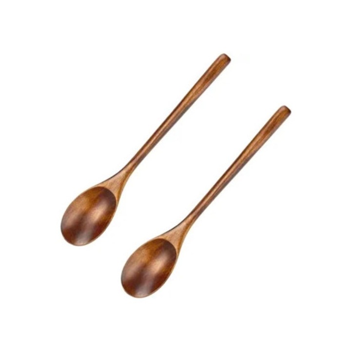 Set 2 linguri din Lemn cu Manere Lung