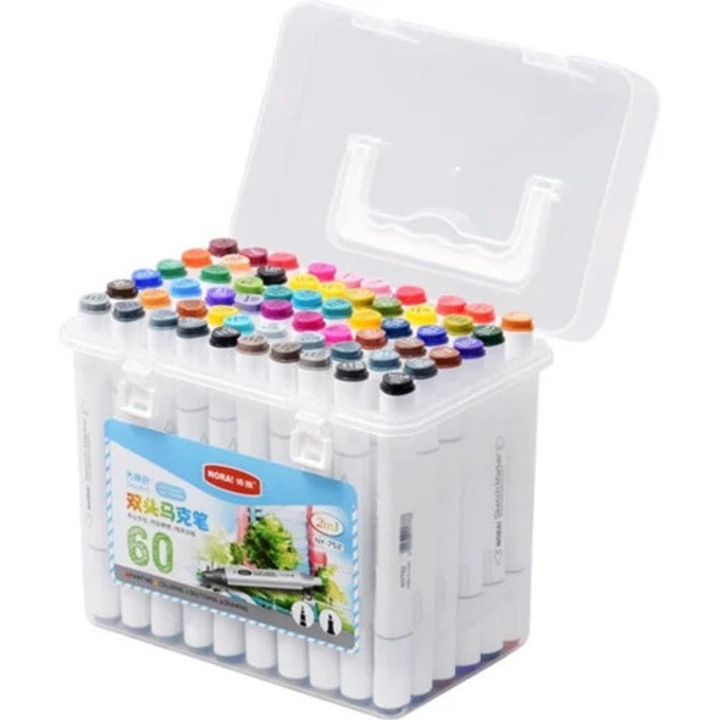 Set de 60 carioci multicolor