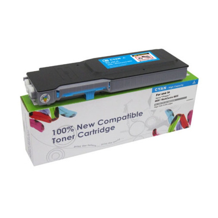 Toner imprimanta laser Cartridge Web, albastru cyan, pentru Xerox Phaser 6600