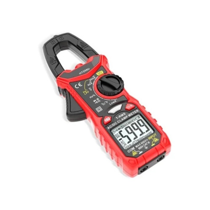 Скоба за ток Ht206D, 0-600A, Цифров мултиметър, LCD дисплей 6000 брояча