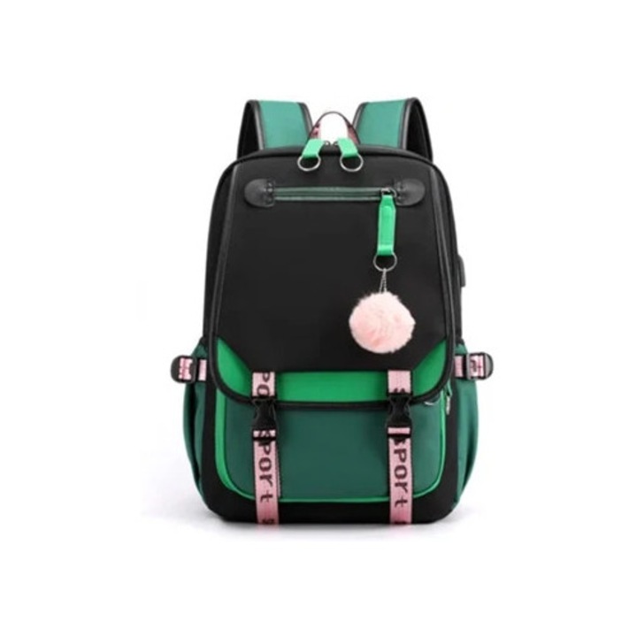 Nagy vízálló hátizsák, zöld