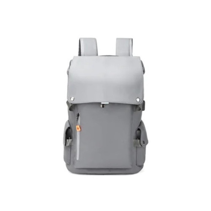 Laptop hátizsák, vízálló, nagy kapacitású, szürke
